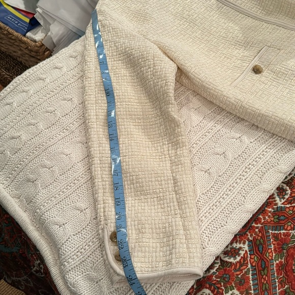 Ann Taylor Tweed Cardigan Jacket Zip Front 555824 - Picture 12 of 13